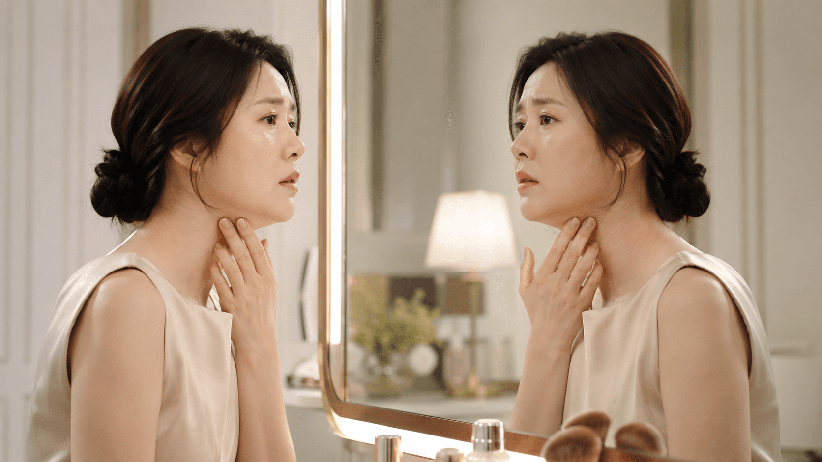 Concern about a blurred jawline–neckline border