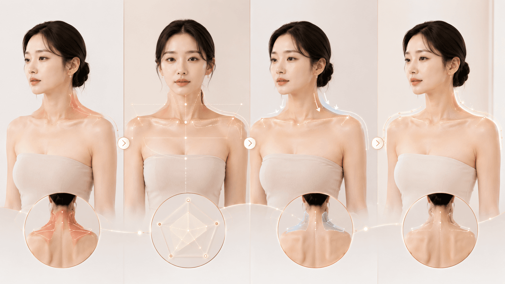 The concept of a design that combines trapezius Botox
