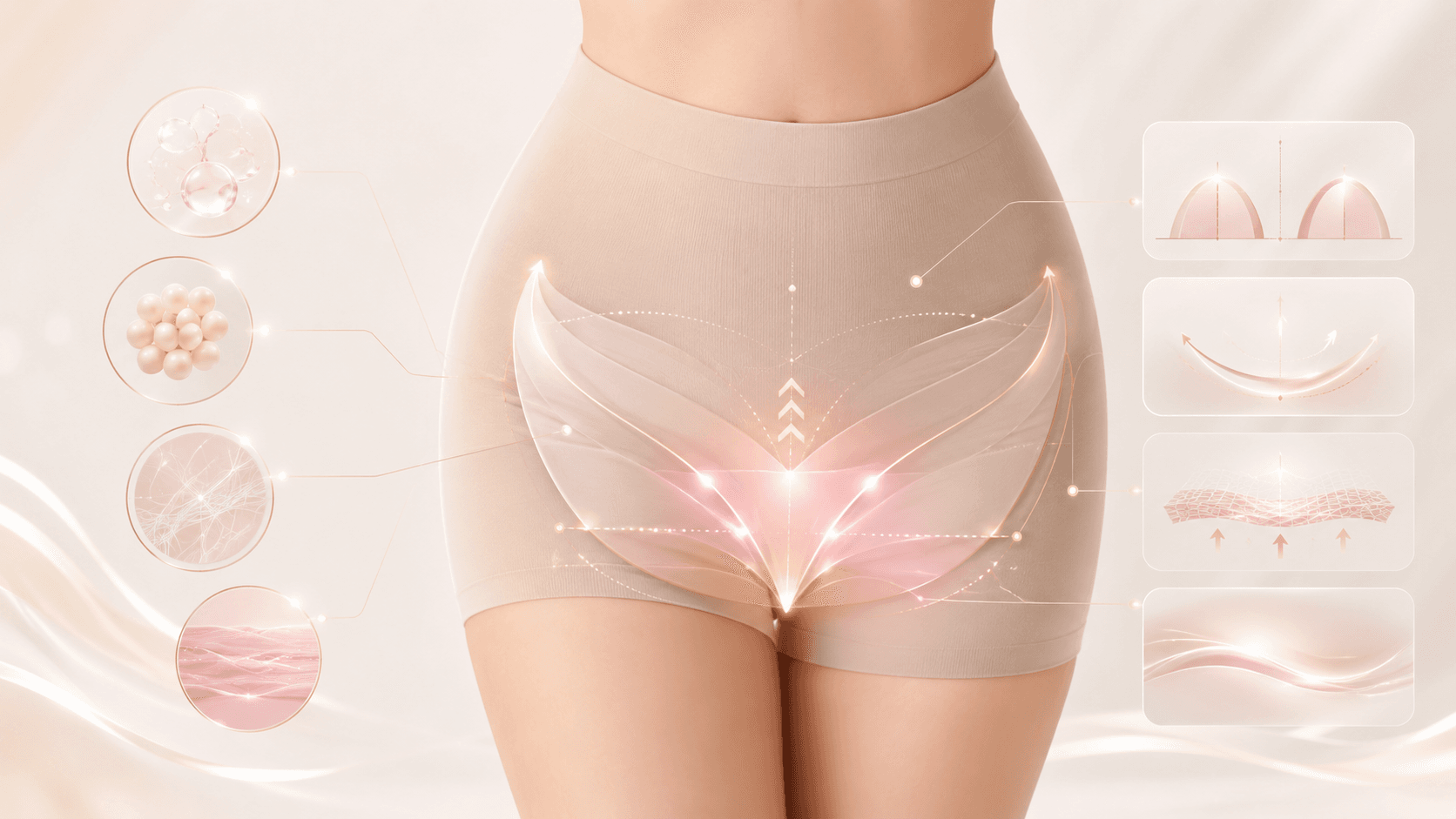 Labia Majora Volume analysis map that views outer volume, support, and silhouette together