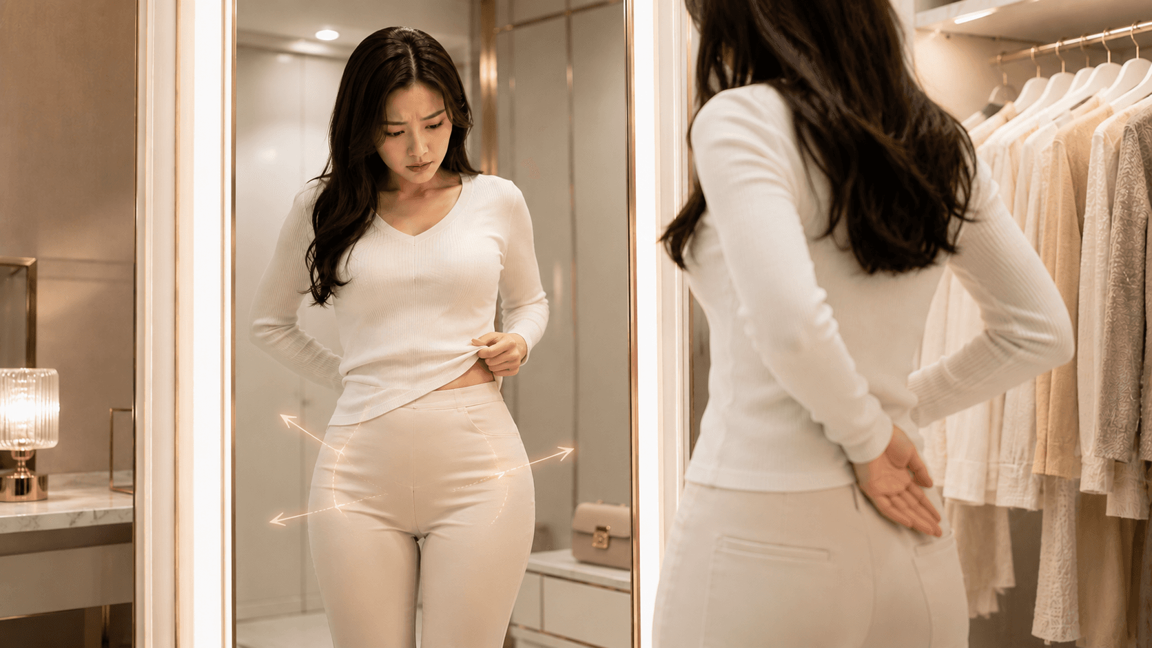 Concerns about the Y-zone line in leggings or swimwear