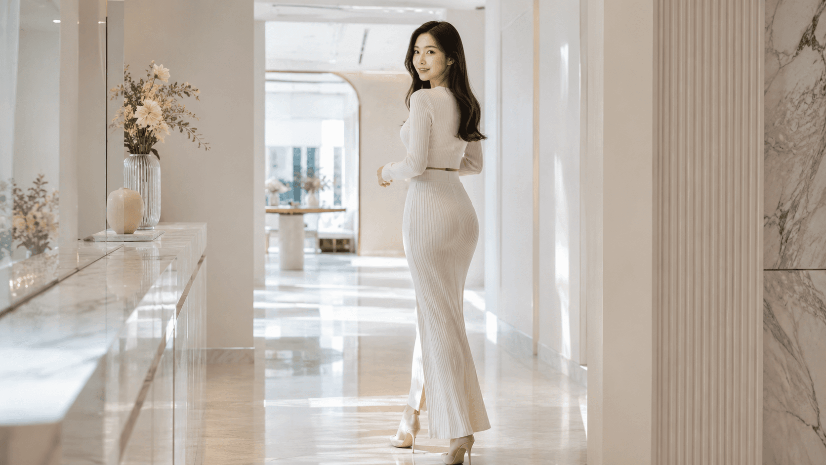 자연스러운 라인의 자신감