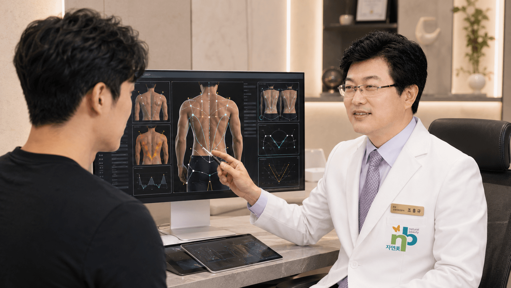 Back muscle HD sculpting consultation