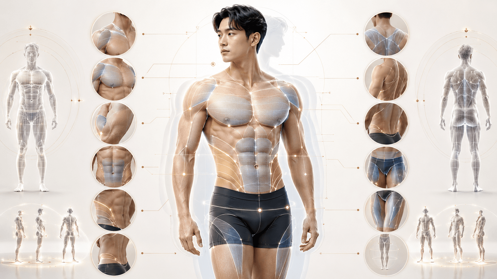 Full-body integrated mapping — upper body, core, lower body proportion
