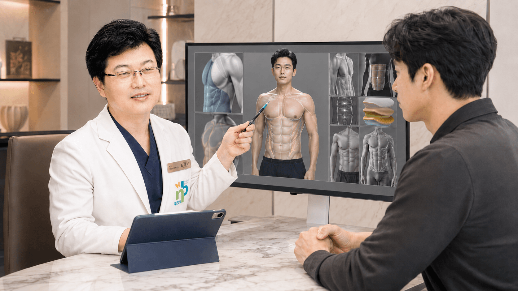 Male muscle design consultation
