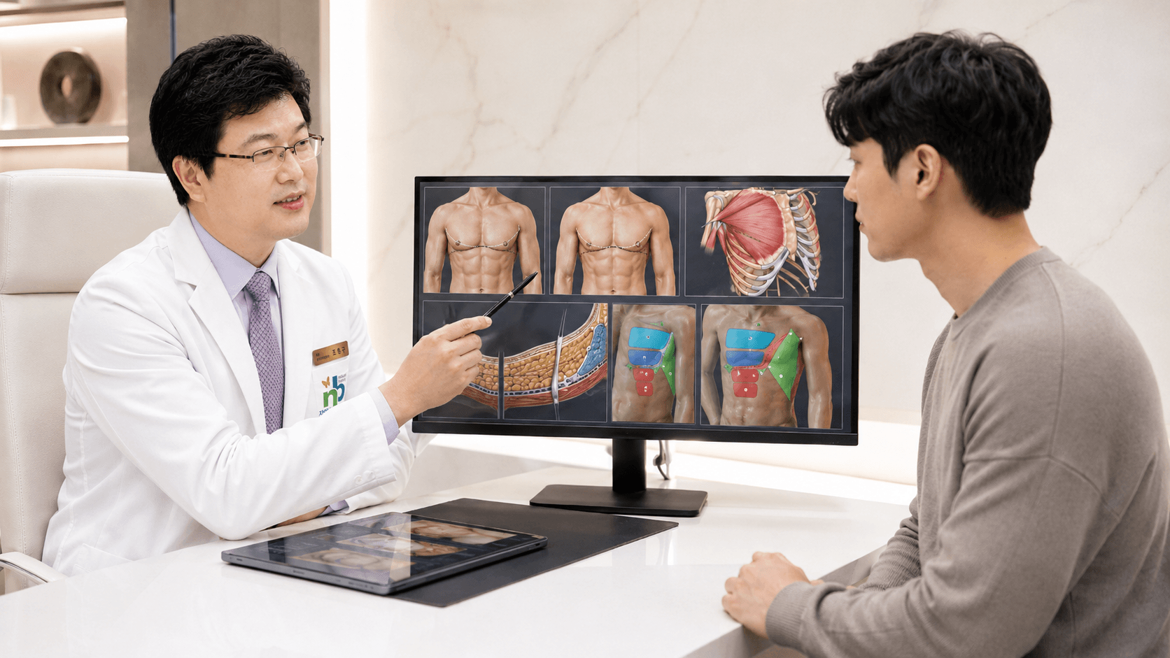 Pectoral consultation based on dynamic line analysis