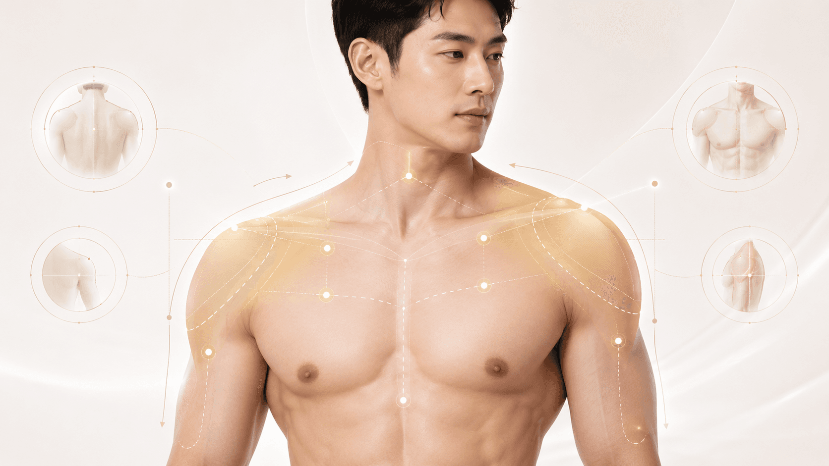 Shoulder · collarbone · trapezius · side line analysis mapping