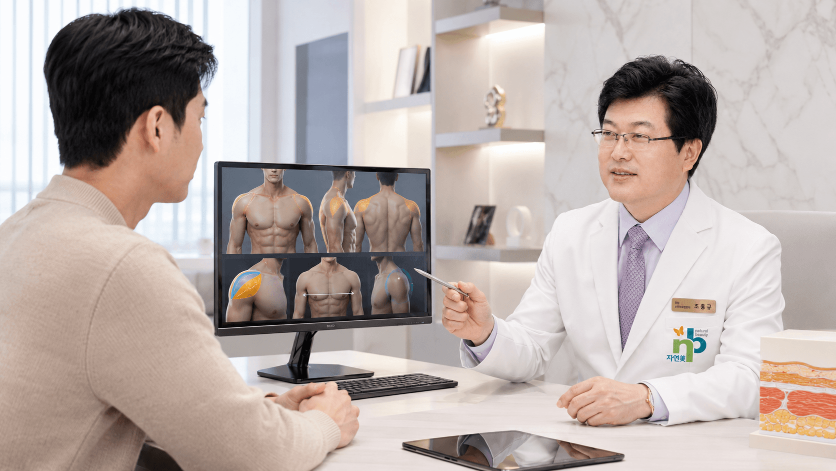 Shoulder fat grafting consultation