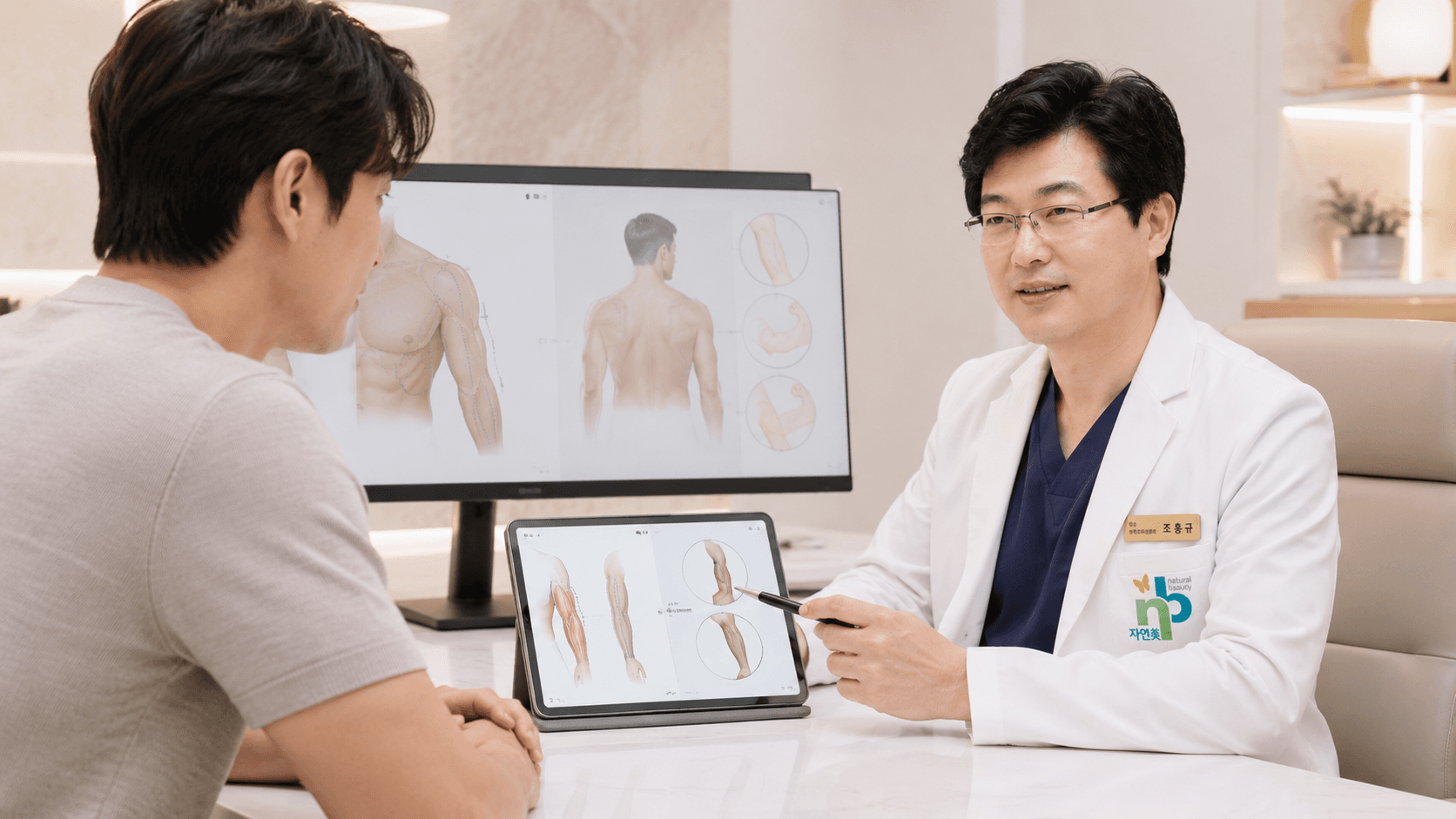 Upper arm muscle design consultation