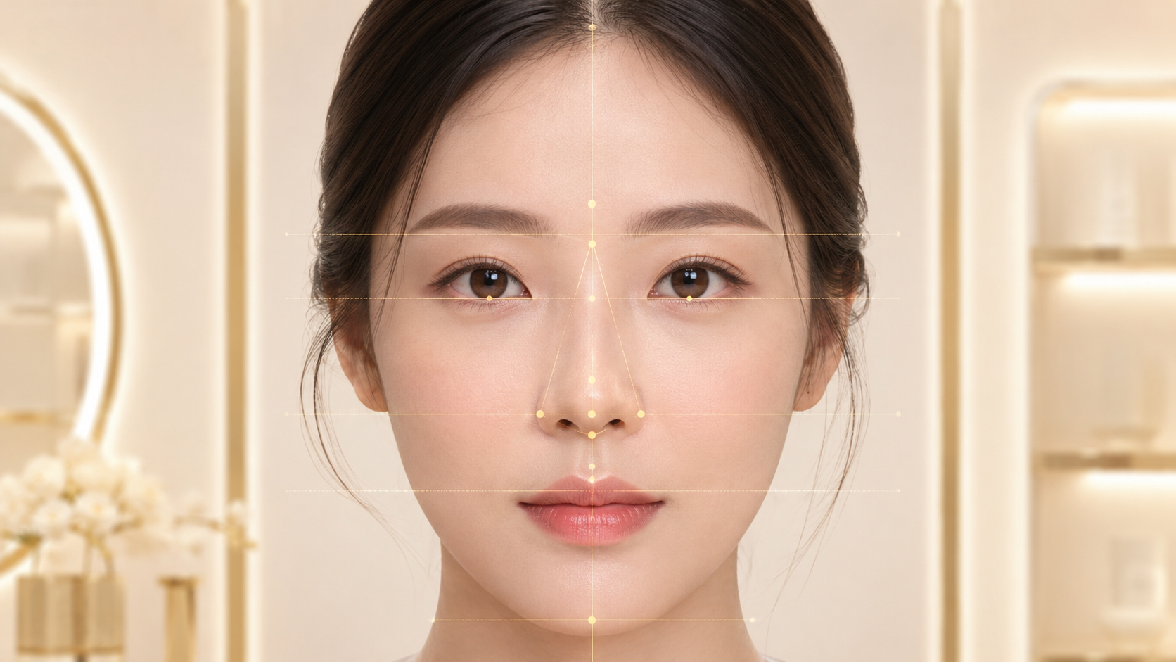 Deviated nose · midline design diagnosis example