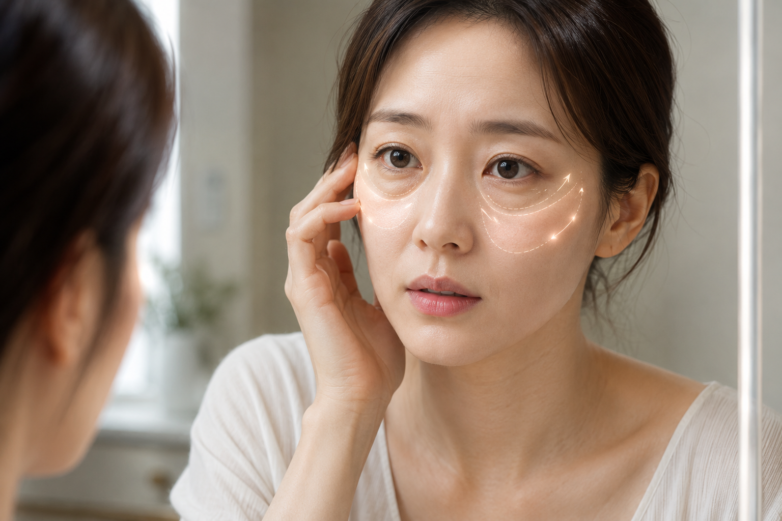 Under-eye fat-graft tired-impression improvement