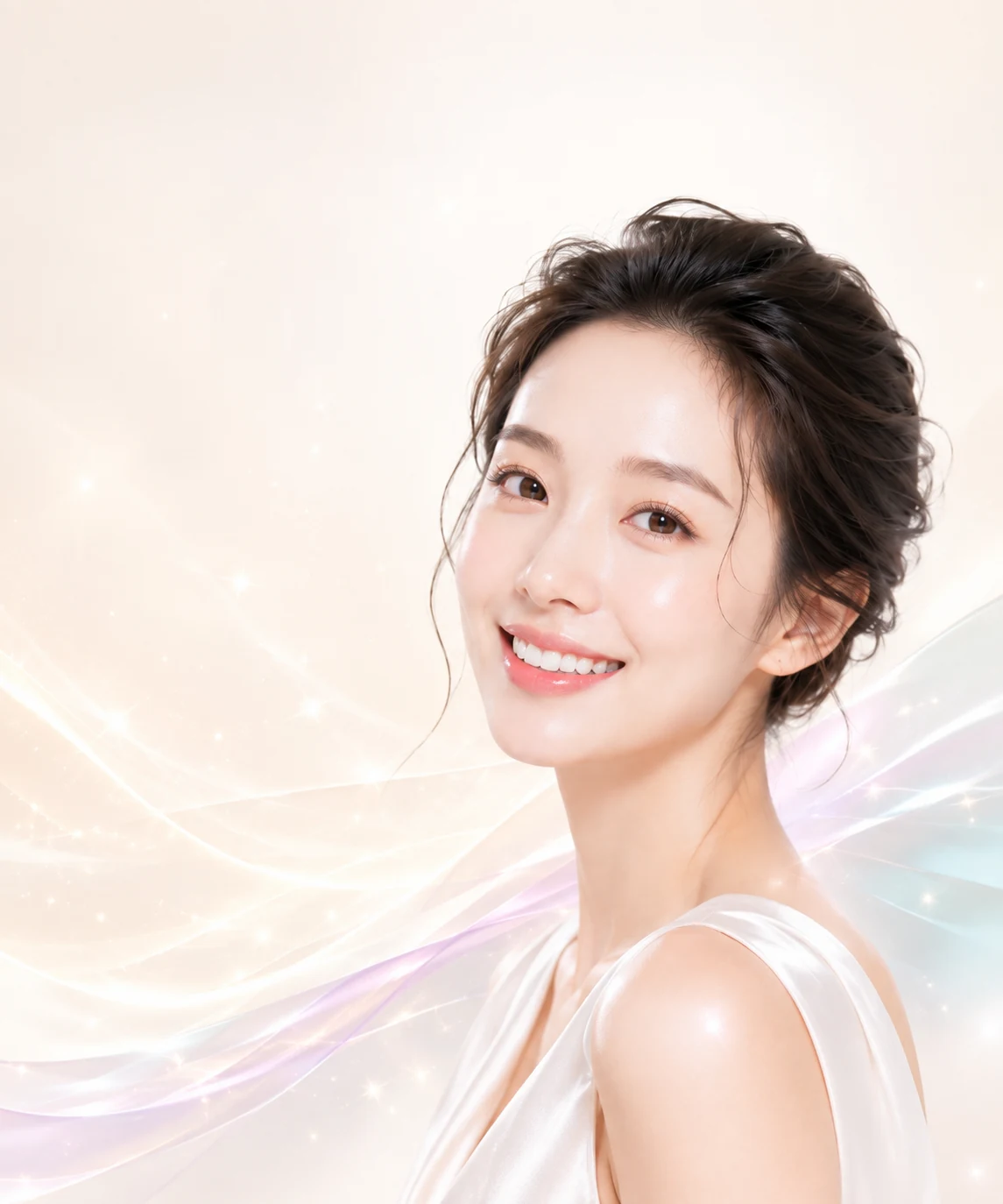 A woman with clear, even skin — NB LHALA Skin Solution key visual