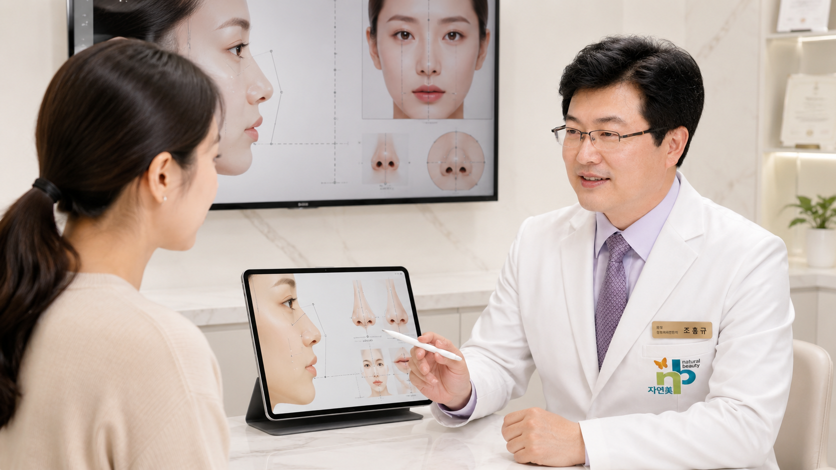 NB doctor nose-line · material analysis consultation